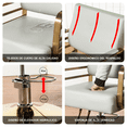 thumbnail image 4 of Sillon Silla Barberia Estetica 360° Moderna Tipo De Respaldo Fijo Gris Y Dorado Redonda, 4 of 6