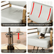 thumbnail image 4 of Sillon Silla Barberia Estetica 360° Moderna Tipo De Respaldo Fijo Gris Y Dorado Redonda, 4 of 6