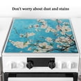 thumbnail image 3 of Silicone Stove Mat for Glass Top Stove, Blossoms Against Turquoise Background Electric Stove Cover Mat, 28 x 20 Inch Heat - Resistant Gas Gtove Burner Covers Glass Stove Top Protector, 3 of 4