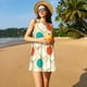 thumbnail image 3 of Balery Vintage Bowling Vestidos de verano para mujer con estampado: vestido holgado sin mangas, vestido playero informal y cómodo para días calurosos., 3 of 7