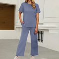 thumbnail image 2 of QHFBli Women's 2 Piece Lounge Set Fashion Travel Outfits Vacation Tracksuit Comfy Wide Leg Airport Loungewear, 2 of 6