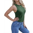 thumbnail image 3 of Langwyqu Summer Sleeveless Tank Tops Women Solid Color Slim Fit Casual Tops, 3 of 5