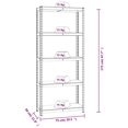 thumbnail image 4 of vidaXL 5-Layer Shelves 3 pcs Anthracite Steel&Engineered Wood, 4 of 5