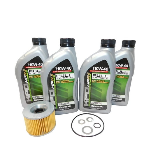 1986-1987 Kawasaki Ninja 1000R ZX1000A OEM Full Synthetic Oil Change Kit KAW115