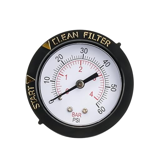 190059 Rear Mount Pressure Gauge Compatible with Pen-tair, Excellent Performance Pool Filter Pressure Gauge, Perfectly Replaces Pentair Pool Pressure Gauge