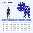 thumbnail image 4 of Kdxio Blue And White Polka Dot Men’s Pajama Set Pajamas For Men 2 Piece PJ Set with Men Pajama Pants and Long Sleeve T-Shirt Lounge Set-Small, 4 of 7