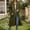 Army Green, variant on Women Maxi Length Full Zip Hooded Fleece Coat Drawstring Long Sleeve Casual Warm Duster Jacket Purple XXL