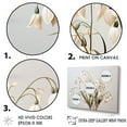 thumbnail image 3 of Designart "Dreamy Beige Snowdrop Scene I" Snowdrops Floater Framed Canvas Wall Art, 3 of 5