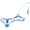 Blue, variant on Pet Life Kitty-Tease Interactive Puzzle Cat Toy with Feather Teaser, Blue