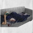 thumbnail image 6 of Universe Soft Flannel Fleece Blanket, Nebula and Planet Cosmic Galactic Outer Space Night Sky Starry Fantasy, Cozy Plush for Indoor and Outdoor Use, 60" x 80", Navy Blue White Coral, by Ambesonne, 6 of 6