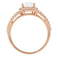 thumbnail image 4 of 1.935 ct Emerald Cut Simulated Diamond Solitaire with Accents 14K Rose Gold Womens Engagement Ring, 4 of 6