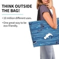 thumbnail image 2 of Fotbe Sharks on White Blue Striped Bolsa Tote Estética de Lona con Estampado para Mujer - Bolsa Reutilizable de Hombro Casual para Vacaciones, Compras, Trabajo y Gimnasio, 2 of 8