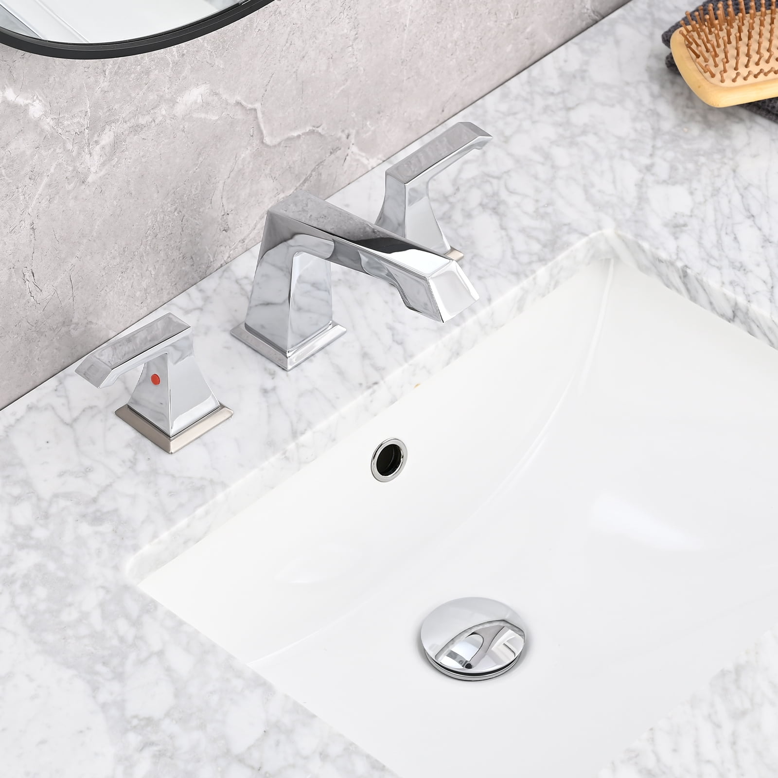 Pop-Up Bathroom Sink Drain With Overflow