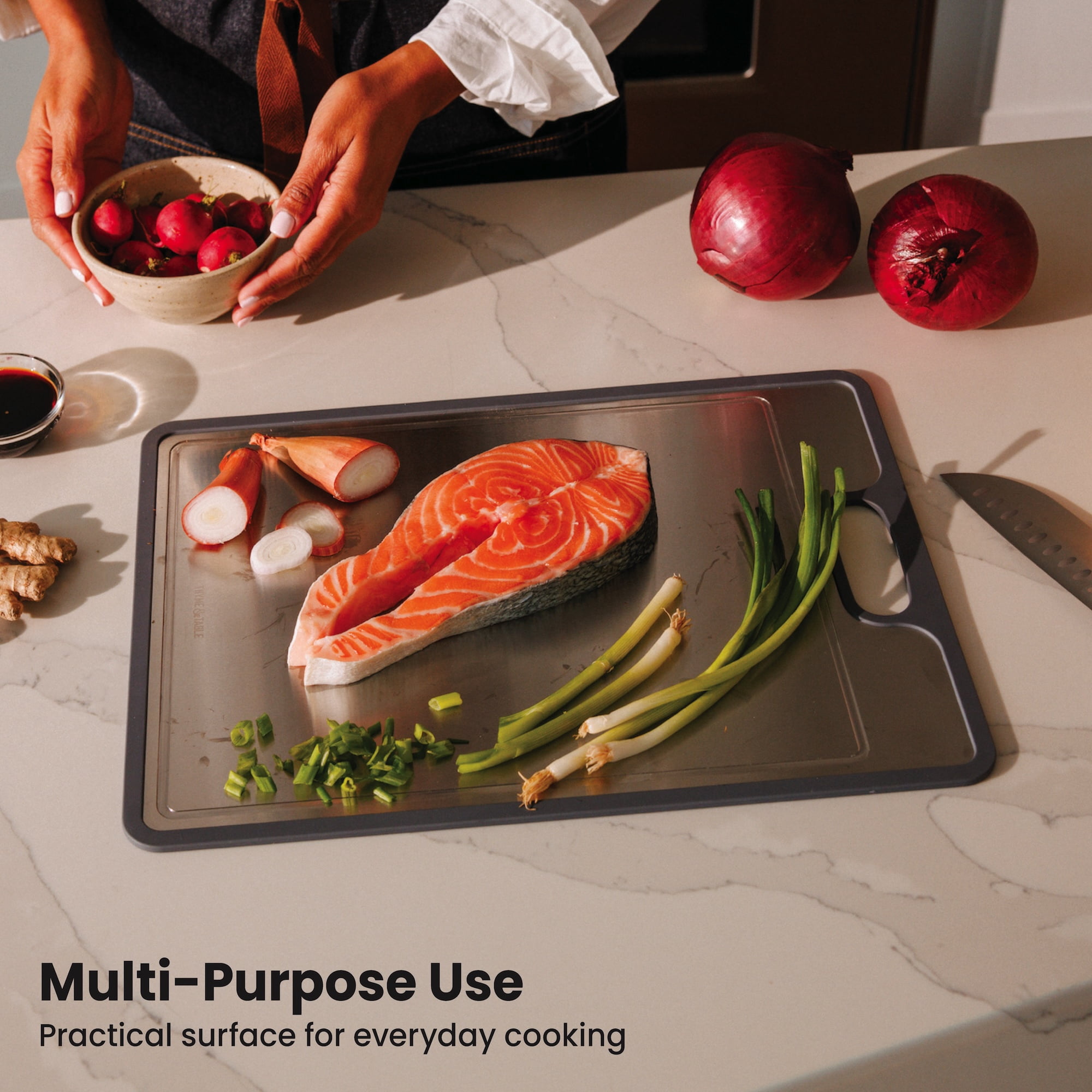 Thyme & Table Stainless-Steel Cutting Board