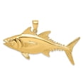 thumbnail image 1 of Solid 14k Yellow Gold 3-D SKIPJACK TUNA FISH Charm Pendant - 23mm x 53mm, 1 of 4