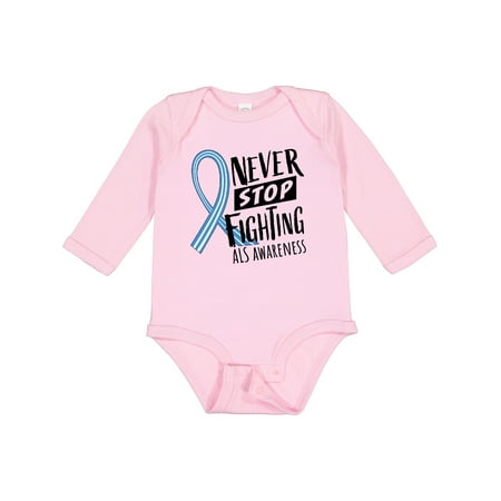 

Inktastic Never Stop Fighting ALS Awareness Boys or Girls Long Sleeve Baby Bodysuit