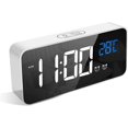thumbnail image 1 of ZHAOCHENG Reloj despertador digital, reloj despertador LED con función de repetición, carga puertos USB (blanco), 1 of 5