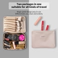 thumbnail image 4 of Bolsa de maquillaje de viaje Queboom, neceser para cosméticos, neceser para mujer y hombre (negro), 4 of 5