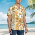 thumbnail image 5 of Fotbe Groovy Hippie Flower Mushrooms Hawaiian Shirt For Men Unisex Summer Beach Casual Short Sleeve Cotton Linen Button Down Shirts-Xx-Large, 5 of 9