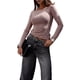 thumbnail image 2 of Camisetas de Larga con Cuello Redondo para Mujer, Estilo Casual y Ajustado, de Color Liso. Ropa Básica de Otoño. Rosa M, 2 of 7