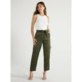 thumbnail image 2 of Sofia Jeans Women's Tapered High Rise Satin Cargo Pants, 27" Inseam, Sizes 0-18, 2 of 6