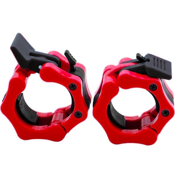 Abrazaderas para barra GW Tech de 2" de liberación rápida, par, rojo y negro
