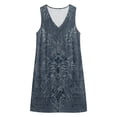 thumbnail image 4 of QQZ Women 2026 Summer Sleeveless Floral Short Shift Dress Cotton Linen Loose Tank Dress, 4 of 7