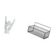 thumbnail image 5 of Escultura De Gesto De Mano De Roca Y Cesta Organizadora De Pared De Alambre Metálico. Estantes Flotantes Creativos Para La Decoración De Apartamentos, Dormitorios, Cocinas Y Baños., 5 of 8