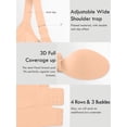 thumbnail image 4 of DEMOTIME Womens Bras No Underwire Soft Light Support Bras Seamless Everyday Bras Beige 2XL, 4 of 7