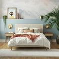 thumbnail image 2 of Mr. Kate Daphne Upholstered Bed with Vertical Channel Tufted Headboard, Full, Ivory Velvet, 2 of 26