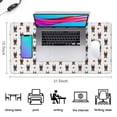 thumbnail image 5 of 31.5x15.7 Inch Gaming Mouse Pad, Non-Slip Stitched Rubber Desk Mat for Desktop & Laptop,Doberman Ornament White Pattern, 5 of 6