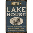 thumbnail image 1 of BOYD'S Lake House Blue Cabin Home Decor 8 x 12 High Gloss Metal 208120038164, 1 of 1