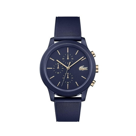 Lacoste Men's 44mm Blue Rubber Band Plastic Case Quartz Analog Watch 2011013