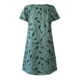 thumbnail image 5 of JINMGG Womens Plus Size Clearance $5 Fashion Women Summer Casual Short Sleeve V-Neck Floral Printed Dress Green XL, 5 of 6