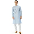 thumbnail image 1 of Maple Clothing Kurta en Coton Pyjama Tenue Ethnique Imprimée Indienne Décontractée (Bleu Ciel, 3TG), 1 of 6