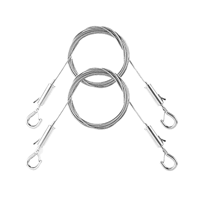 2PCS Adjustable Picture Hanging Wire Kit - Heavy Duty Hardware , 1M X1.5Mm Stainless Steel Cables Hanging Rope