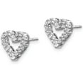 thumbnail image 2 of 14K White Gold Lab Grown Diamond VS/SI GH, Heart Earrings, 2 of 4