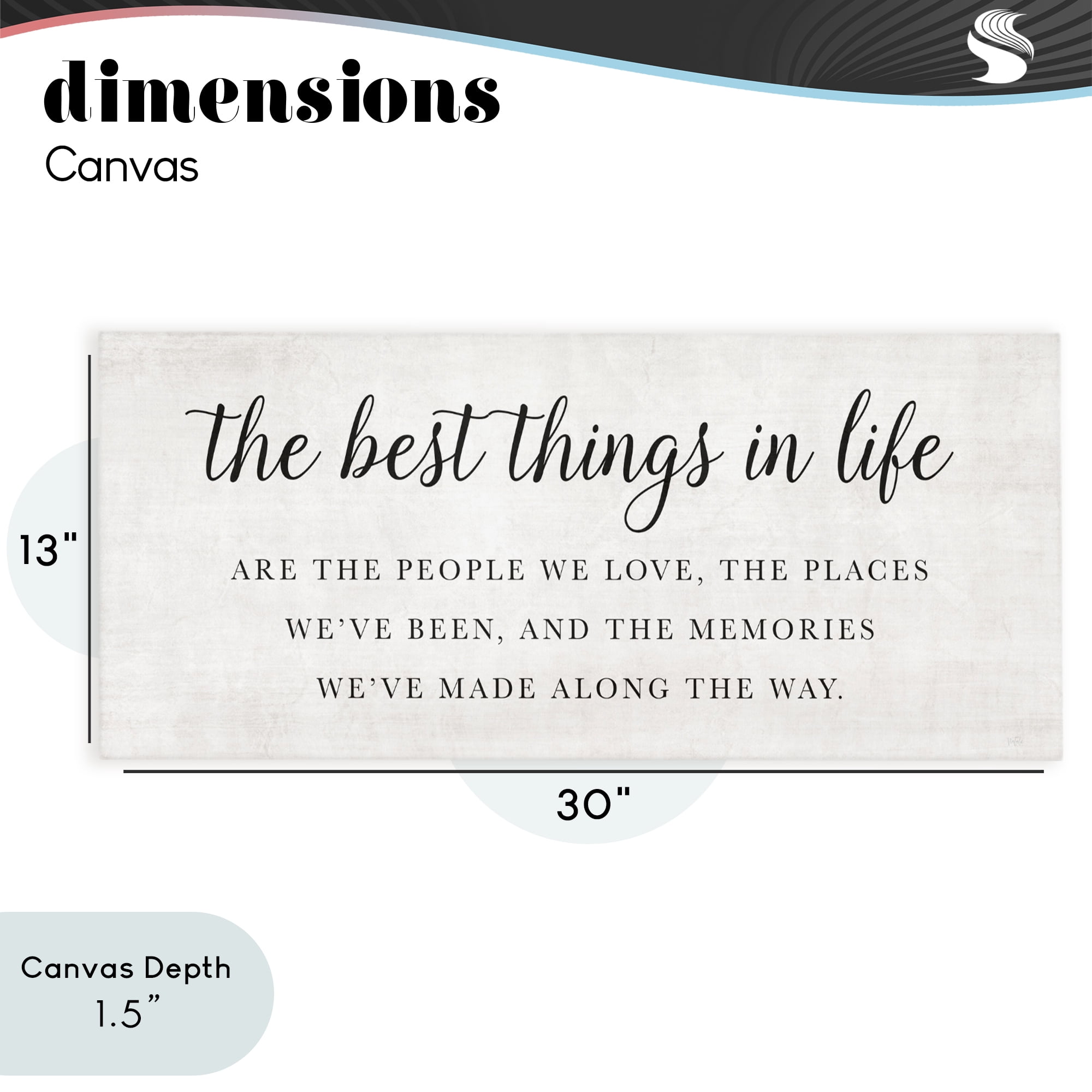 Stupell Industries Best Things In Life Uplifting Canvas Wall Art, design by Natalie Carpentieri