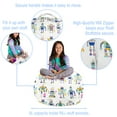 thumbnail image 2 of Posh Creations Bean Bag Stuffable Cover Only-Toy Organizer,Canvas,Kids,3 ft, Robots, White, 2 of 3