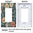 thumbnail image 3 of Yayeee Rocker Switch Wall Plate 1-Gang 4.6"x2.9" Home Decorative Outlet Cover, Flowers Cat, 3 of 6