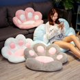 thumbnail image 4 of Cojín de asiento de pata de gato Kawaii para niñas y niños, almohada de felpa suave, cojín blando gigante de animales de peluche, decoración de silla de Interior para el hogar, regalo, 4 of 4