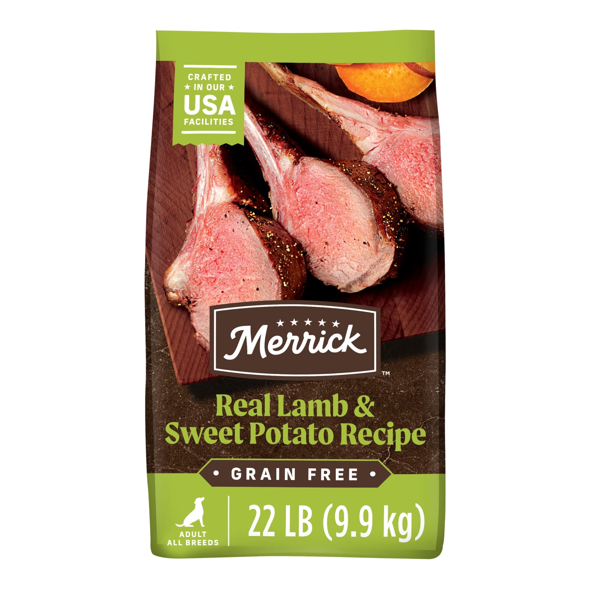Merrick Real Lamb & Sweet Potato Gravy Dry Dog Food, Grain Free, 22 lb bag