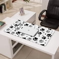 thumbnail image 3 of Long Mouse Pads for Desk,Grey Dog Paw Footprint Desk Mats on Top Of Desks, Desk Mouse Pad Extra Large with 3mm Non-Slip Base and Stitched Edge for Gaming,Office,Work,Home 31.5"x15.7", 3 of 6