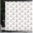 thumbnail image 3 of Ambesonne Nautical Tattoo Shower Curtain, Anchor and, 69"Wx84"L, Pale Cinnamon Pale Grey, 3 of 4
