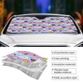 thumbnail image 3 of Yiaed Bees And Daisies Striped Print Car Windshield Sunshade Front Auto Car Front Window Sun Shade Foldable Sun Visor Shield Cover Auto Accessories for Sedan SUV Truck-Medium, 3 of 5
