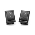 thumbnail image 3 of Embedded Wire Switch Black Duplex Switch Straight-Through Rocker Switch Suitable for Dual-Control D, 3 of 5