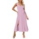 thumbnail image 1 of Vestido informal de mujer con cuello en V y espalda escotada: versátil para el día a día y las vacaciones, primavera/otoño, lavable a máquina, tallas S-XL, largo 108-112 cm., 1 of 4