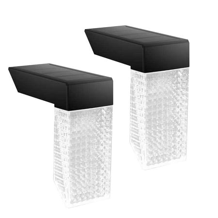 

2pcs Solar Fence Light Outdoor Stairs Garden Decor ABS Landscape Step
