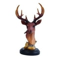 thumbnail image 3 of CoudarTitie Deer Head Figurine Craft Animal Sculpture Home Accent Decorative Piece Resin for brown, 3 of 9