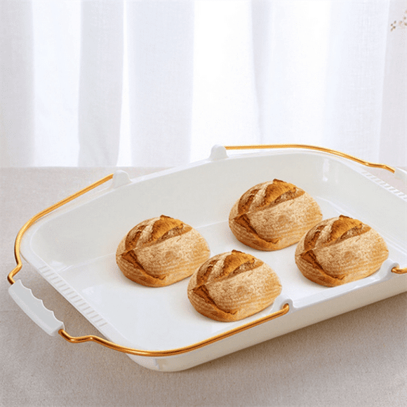 Bread Serving Trays Bakery Bread Tray with Handles Bakery Supplies Bread Container Tray for Bread Shopping 1PCS